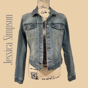 Jessica Simpson Stretch Jean Jacket Medium Wash Size M